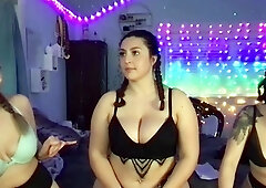 Lesbian big boobed ebony babes