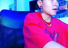 Hot gay twink dick masturbation video