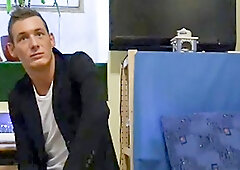 Round-assed brunette guy getting screwed in a POV movie