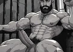 Solo male, loud male moaning, heterosexual