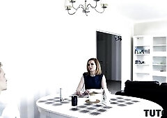 TUTOR4K Assist history coach banged hard by disciple near table