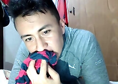 Boy play with his cock