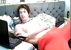 Self-pollution in front off the mirror