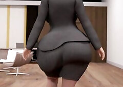 Pawg woman gets ass fucked in limo with her Boss