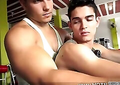 Latin twink anal sex and cumshot