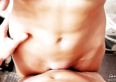 Step Mama helps Step Son to cum quick in her pants whilst her Spouse is home