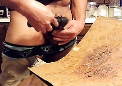 Ejaculating on my crusty sperm stained cardboard. Spunk fountain #915 on It . Talk about kinky