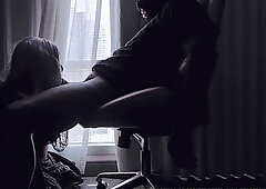 FISHNETBOTTOM DEEPTHROATS A MEATY STREAM OUT OF A GIANT BLACK MAN ROD.