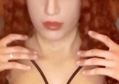 Stroking my cock, sissy crossdresser, femboy crossdresser