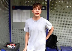 Playful Czech boy takes cock by the water in POV