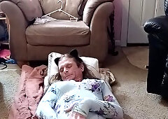 Kitty Kat Trans Girl Masturbates And Cums In Her Swimsuit