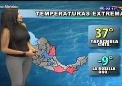 Stunning cameltoe on the Latina weather girl