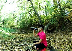 Belly Stuffing With Limonade, Burps , Belly Bloating And Jerking