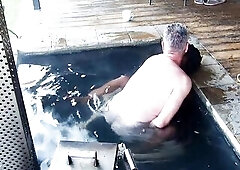 Steam, Sun & Serenity Black Secretary screws her boss in the hottub