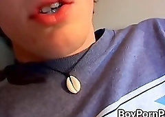 Sexy homosexual Jase Bionx strokes his raging tool