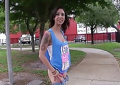 Brunette with firm tits and perky nipples, Penelope Stone got her daily dose of fuck