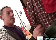 Cute guy admiring big fat black cock