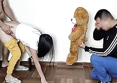 My boyfriend arrived from abroad and discovered me with the neighbour.