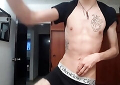 BarebackLatinoz - Solo skinny latino in briefs pumping