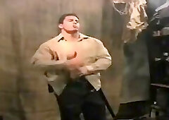 Gauge Stripping Out Of A Cop Uniform, Jacking Off, and Smoking
