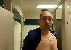 Daring Strip & Piss at work
