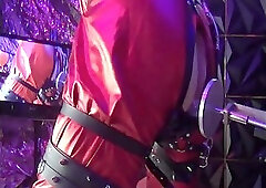 sissy gold and fishnet post