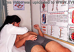 Erection in front of the nurse