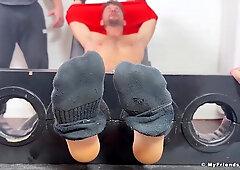 MyFriendsFeet: Strapped Blake Star mocks while being kittled rock-hard by Girth