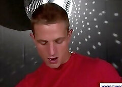 Cock flashing jock gets a blowjob