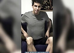 Youthful stud disrobes