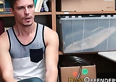 Mall cop jizzes thief