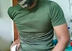 Latinburritohot7's hot solo session: a big dick guy strokes and wanks his way to orgasm