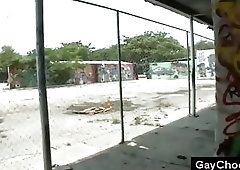 Outdoor ghetto gay blowjobs