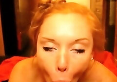 German Redhead Amateur Blowjob and Homemade Action