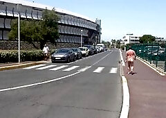 Walking around Town Naked