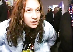 Biggest breasts flashing at Mardi gras