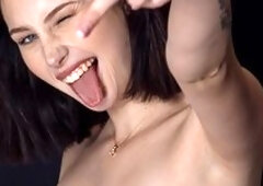 Playful young angel with big bottom Malory Malibu dominated by a big cock