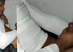 Stroking huge cock, gay bbc, jack off