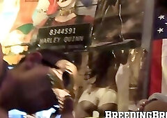 Mysterious stud in mask gets banged hard and fast