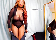 KarmenRay - Black Girl Denim Mini Skirts Try On Haul(4K) - Lingerie