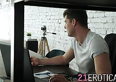 Lustful dude loves sucking toes while banging sexy babe Ivana!