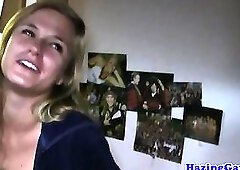 Straight college amateurs in anal hazing