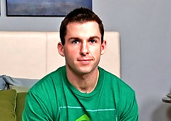 Angel-faced solo hottie named Gregory cums big time