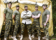 Army guys are fucking in crazy perversions while on the front