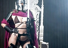 Masked hottie with round ass River Lynn fucked in the doggy style