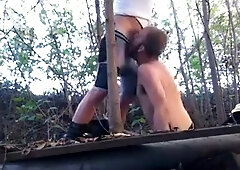Forest blow job