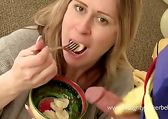 Preggo blonde MILF Tinkerbell gets anally fucked by Bananaman and his big bananas