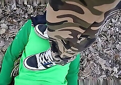 Australia Kinky Boy Enjoys Feet And Sock In Forest🧦