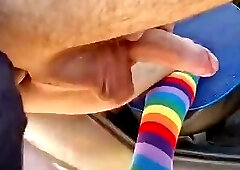 Handsome young femboy in cum gets fucked and abandoned