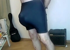 Saline cum injection with a massive gay monster cock